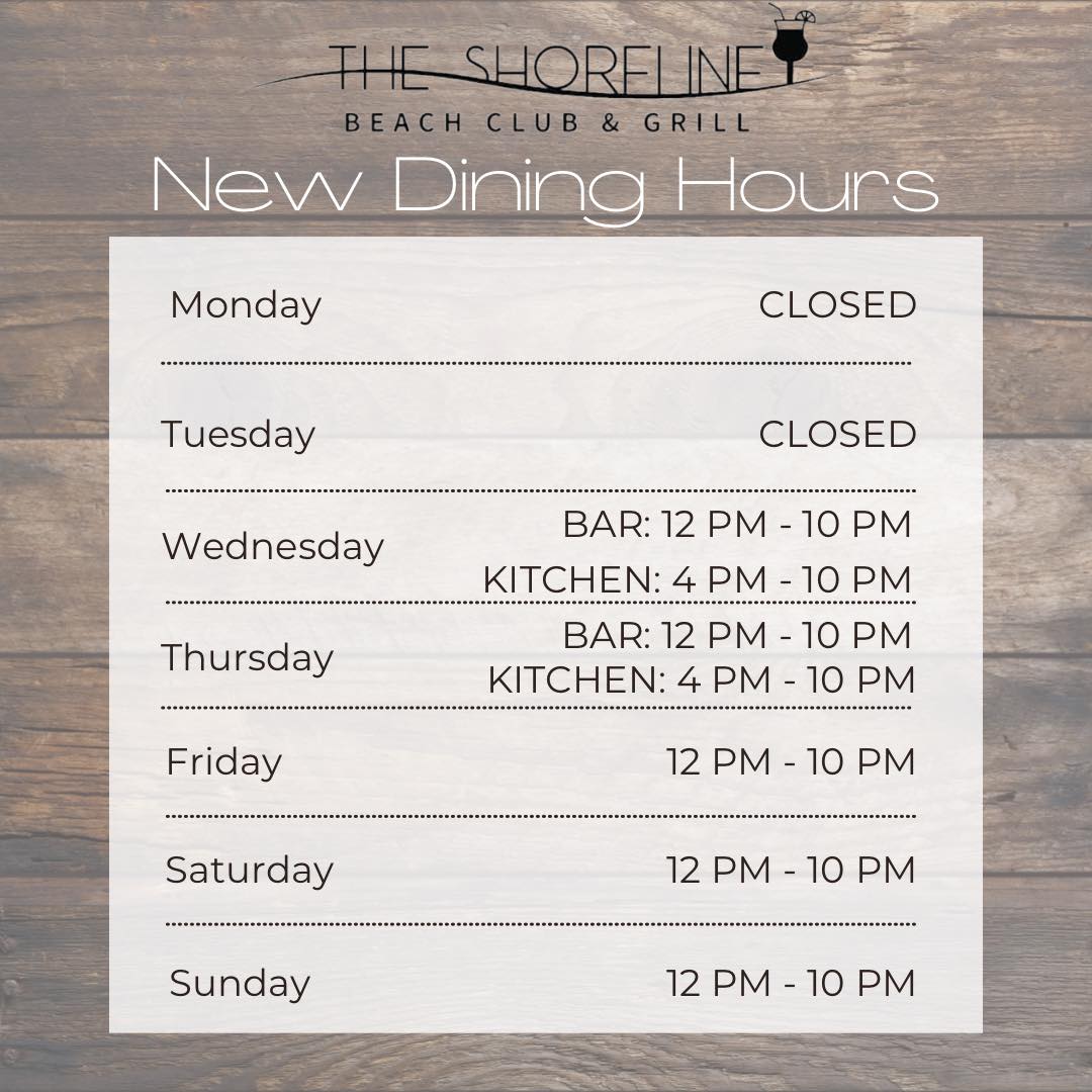 Shoreline new dining room hours